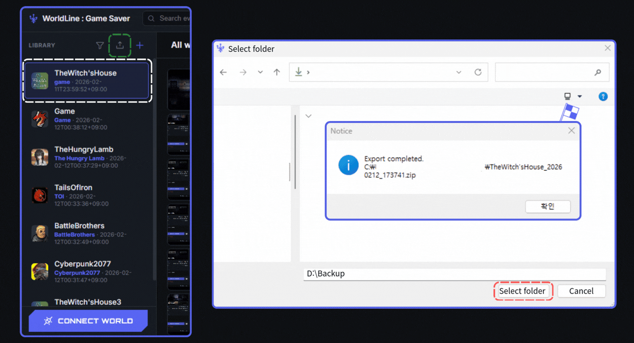 Export All Saves - Back up all save files