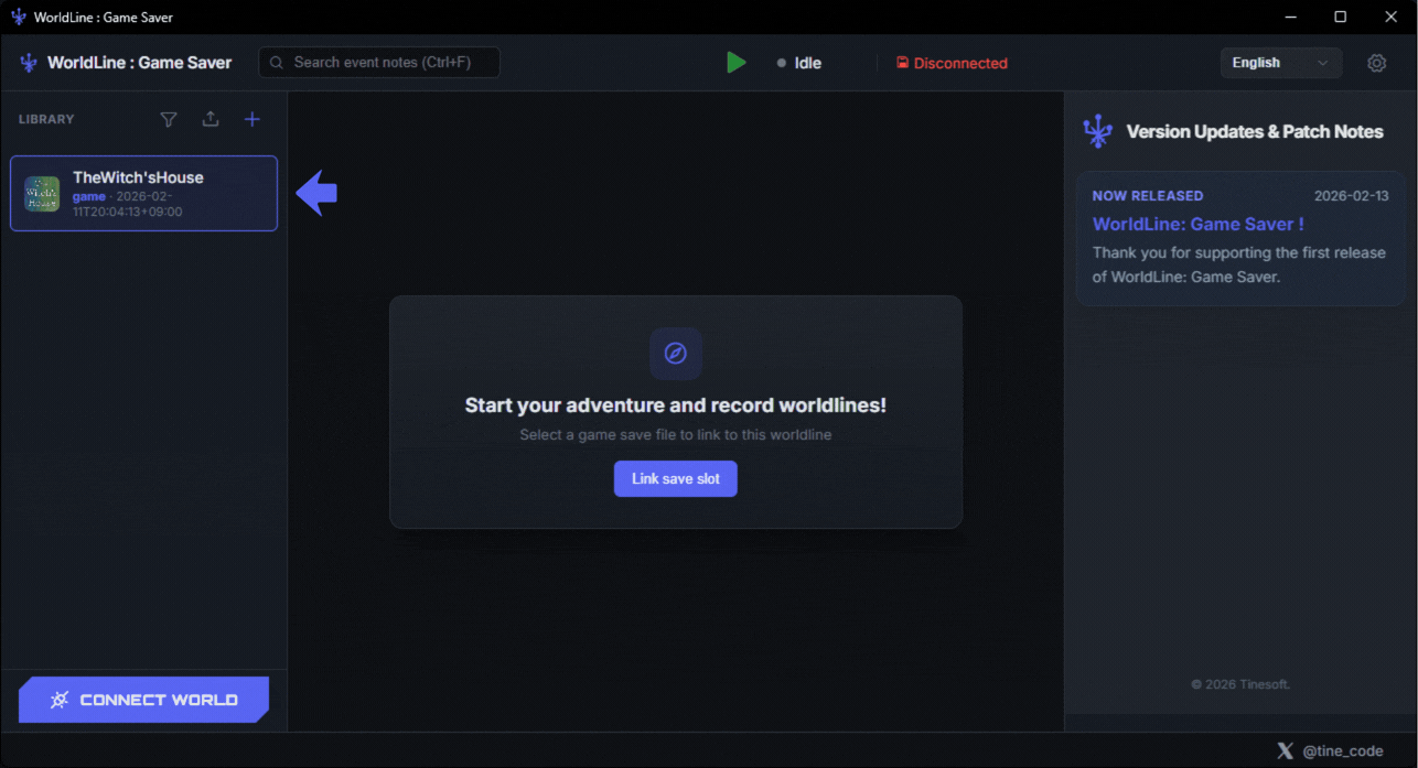 Connect Game - The game has been registered in the library!